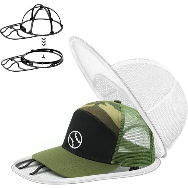Cap Waschmaschinen Form, Zusammenklappbares Cap Washer – Basecap Waschgestell für Waschmaschine & Geschirrspüler – Basecap Waschgestell Halter, Shaper & Protector Form für die Wäsche – Cap Waschen