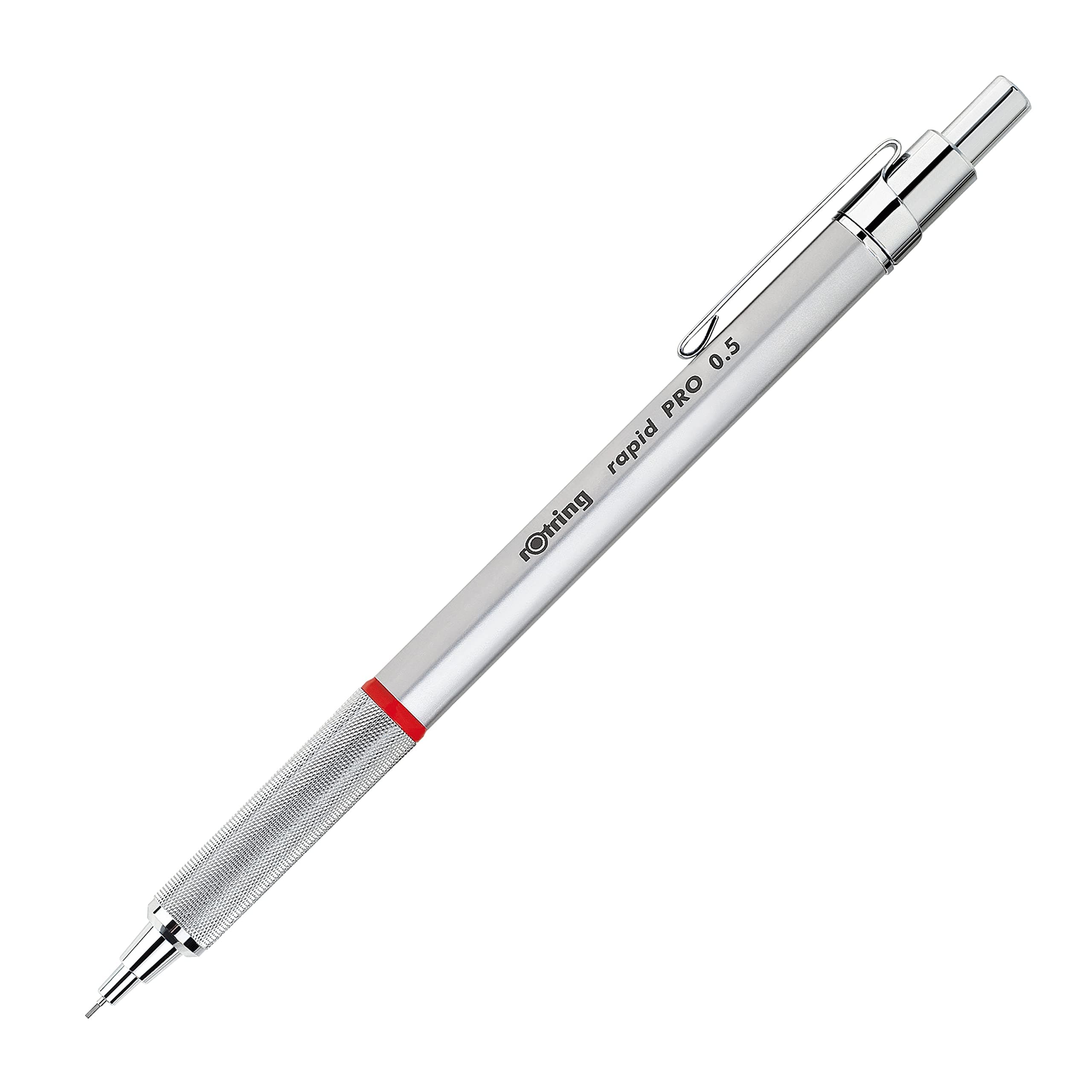 rOtring Rapid PRO Druckbleistift | 0,5 mm | Silberfarbener Schaft 0,5 mm Silber