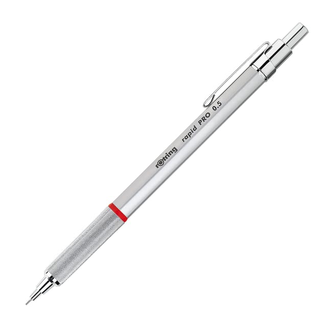 rOtring Rapid PRO Druckbleistift | 0,5 mm | Silberfarbener Schaft 0,5 mm Silber