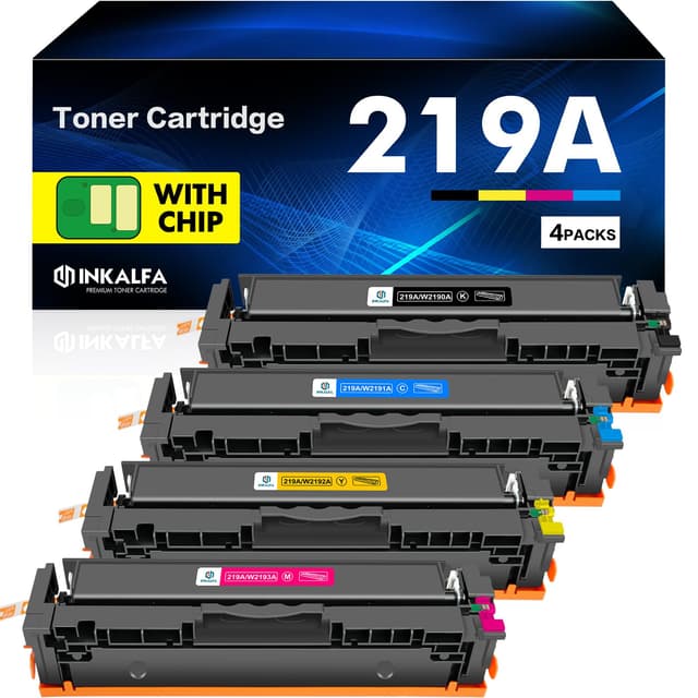 219A 219X MFP 3302FDWG Toner: Mit Chip Kompatible Ersatz für HP 219A 219X für Color Laserjet Pro MFP 3302FDNG 3302SDWG 3302FDW 3302SDW 3302FDN 3202DN 3202DW Schwarz Cyan Magenta Gelb 219 4-Pack 219X 4PK Schwarz Cyan Gelb Magenta Mit Chip