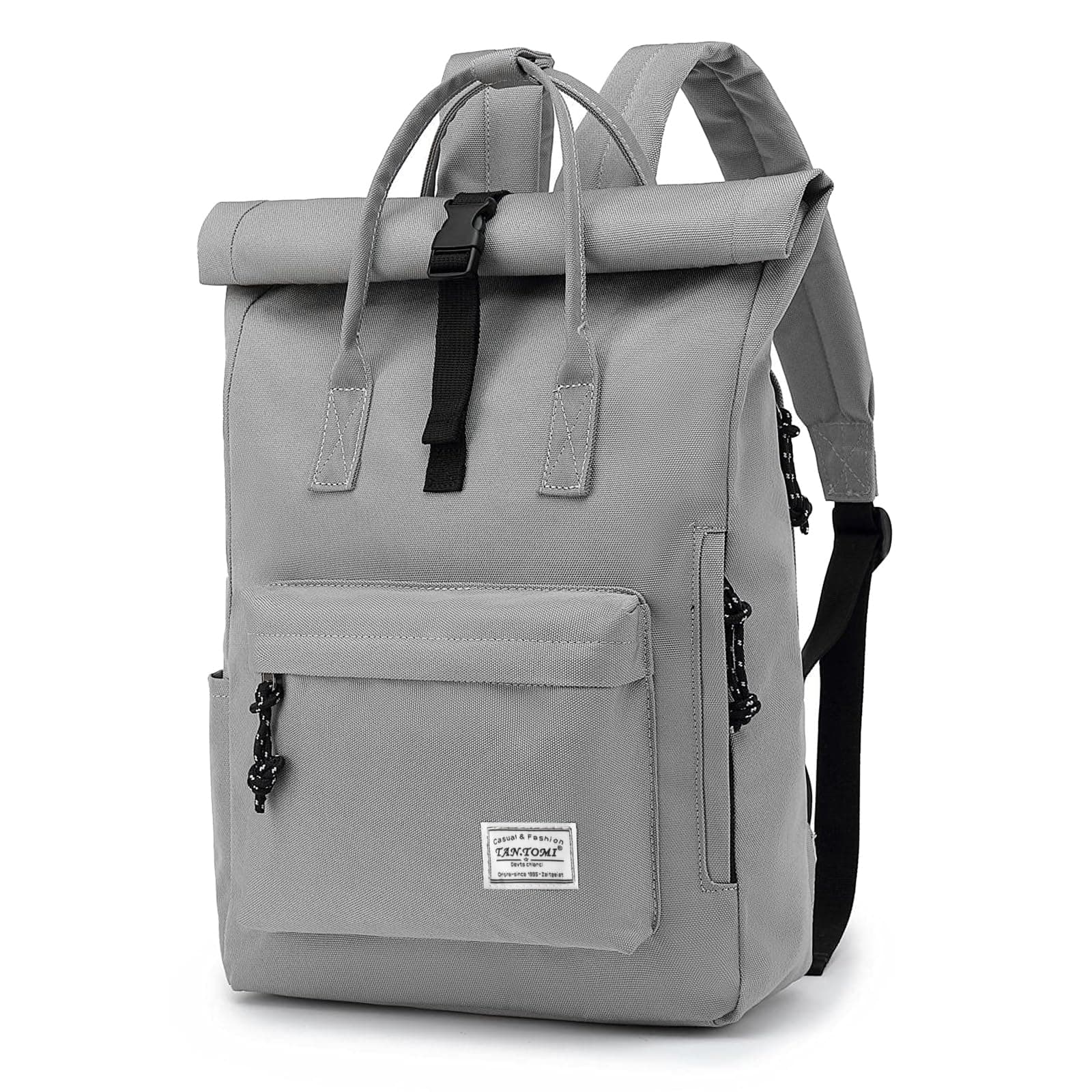 TANTOMI Laptop Rucksack, Rucksack Laptop Tasche 15,6 Zoll, Rucksack Damen und Herren weit öffenbar, Rolltop Rucksack wasserdicht, Backpack Daypack für Schule, Fahrradfahren, Freizeit und Reise.
