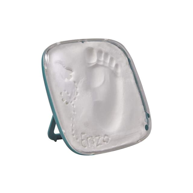 Baby Art – HelloBaby Bilderrahmen mit DIY Gipsabdruck für Baby Handabdruck Fußabdruck, zum Aufstellen oder Aufhängen, schöne Geschenkbox zur Geburt oder Taufe, galactic green, grün galactic green abgerundete Box