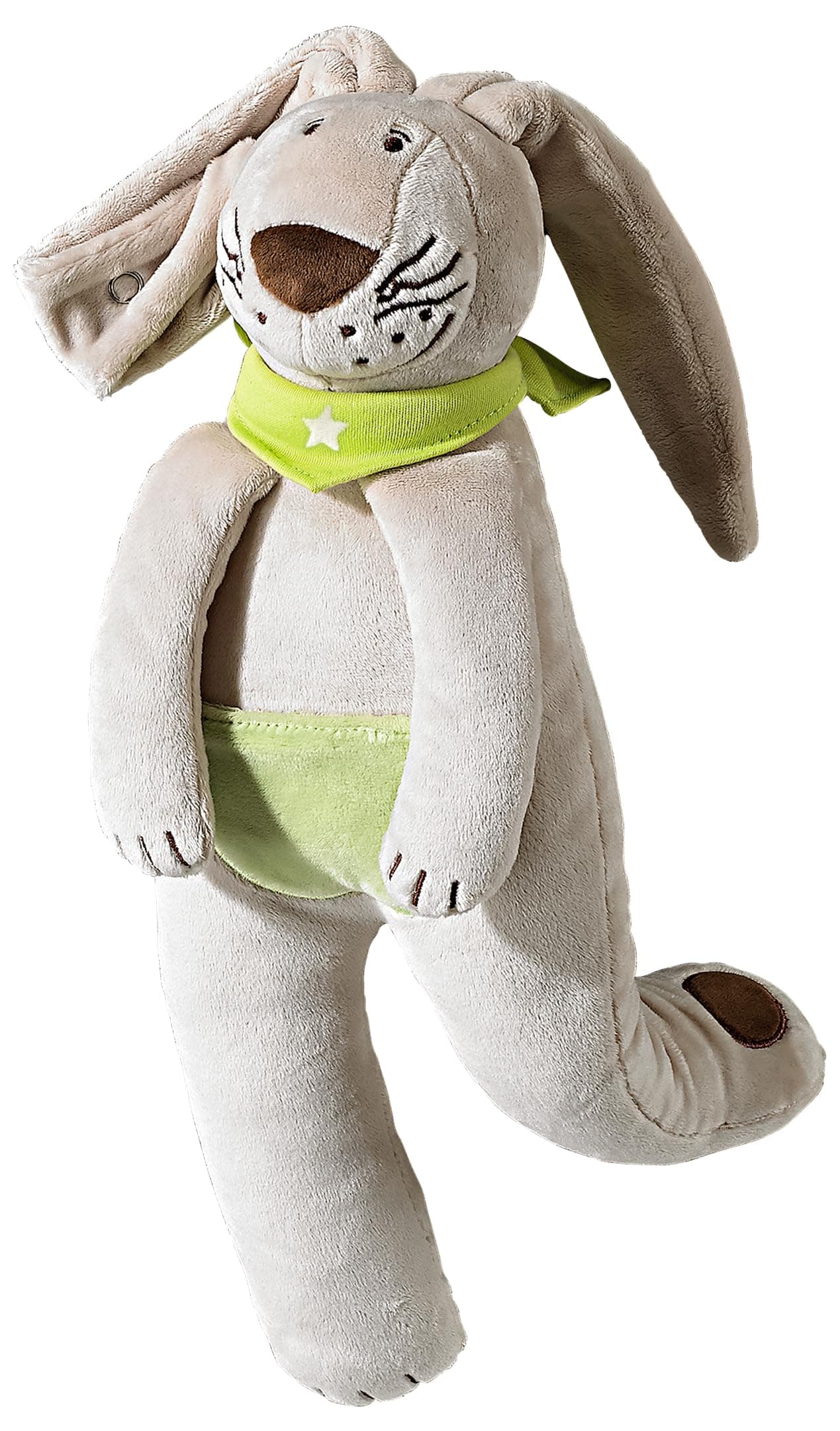 HABA Baby Schnullerhase – Ruhige Nächte Dank Schnullerhalter – 37 cm, Natur – Herrlich weich zum Kuscheln – Tolles Geschenk zur Geburt – Ab 0 Monaten – 1031269004