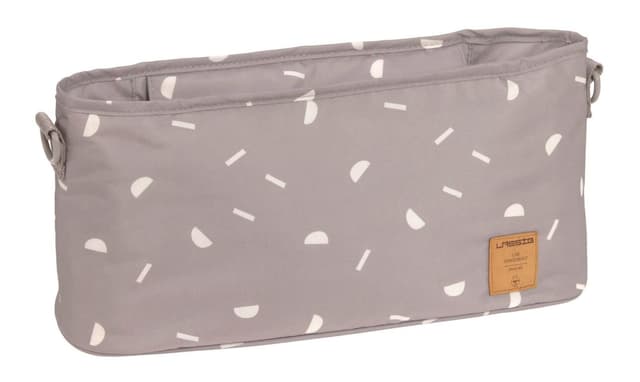LÄSSIG Baby Kinderwagenorganizer Buggy Organizer Kinderwagentasche inkl. Kinderwagenbefestigung/Buggy Organizer Blocks taupe