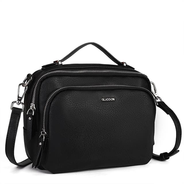 Gladdon Umhängetasche damen,Schultertasche mit Reißverschluss, Crossbody Tasche, Leder Handtasche Klein, Womenswear…