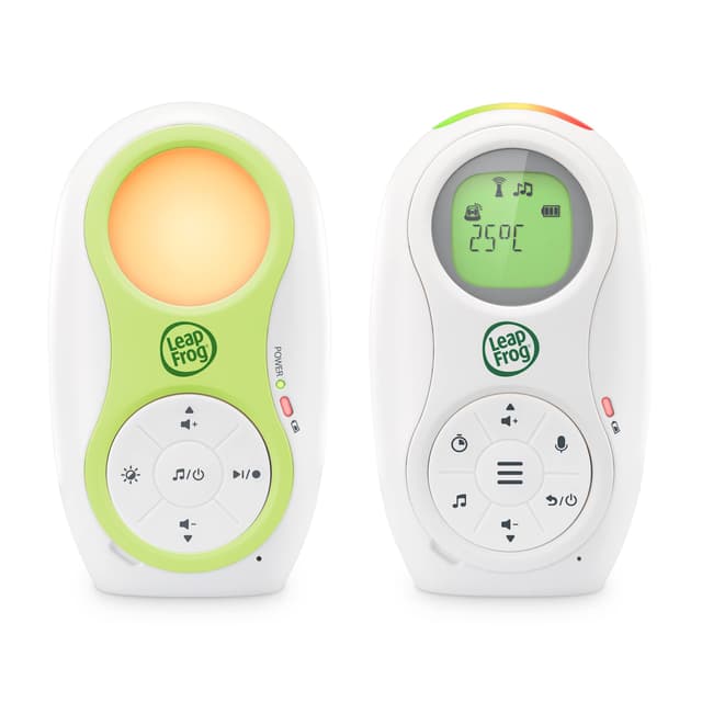 LeapFrog LF80 Audio Baby Monitor, Digital Technology, Long Range, Temperature Sensor, Memory Function, Noise Indicator, Soothing Sound, Night Light, Voice