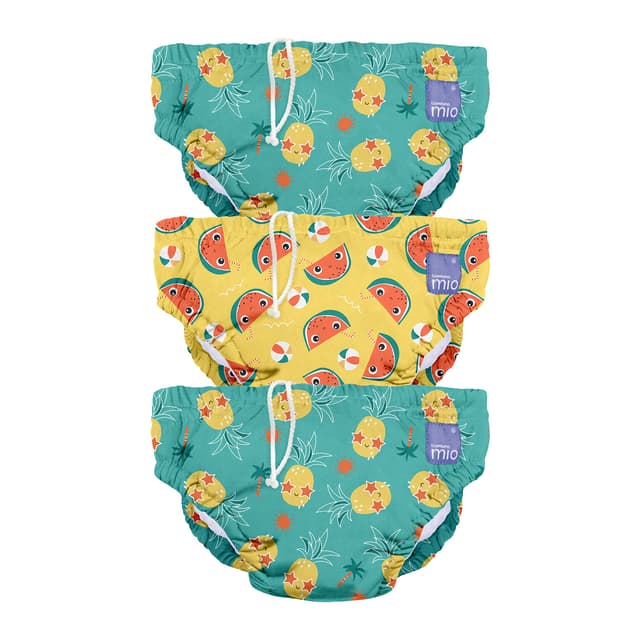 Bambino Mio Wiederverwendbare Schwimmwindel 3er-Packung, Süß, 2-3 Jahre, Strandmode-Essentials für Babys und Kleinkinder, Jungen und Mädchen.
