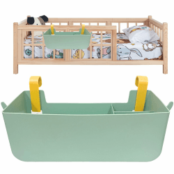 starfa lab Wickeltisch-Organisator, Wickel-Organizer, hängende Aufbewahrung am Bett mit 4 Haken für Kinderbett, Bücherregal, Schlafsaal (grün)