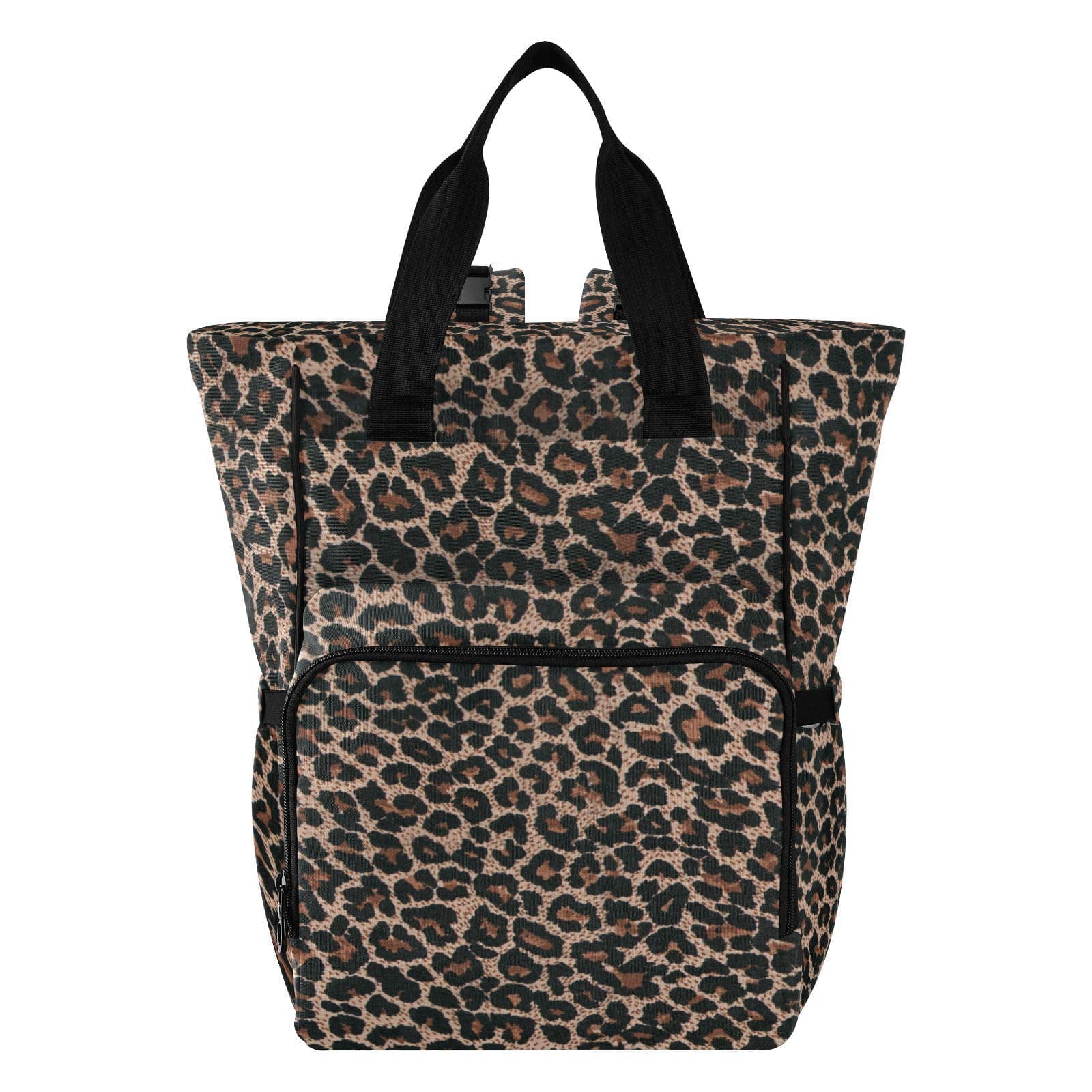 ISAOA Wickeltasche mit Leopardenmuster, Gepardenmuster, für Damen und Herren, großer Laptop-Rucksack, Reiserucksack, Tagesrucksack, Lunchtasche mit isolierten Taschen, Kinderwagengurten, wasserdicht,