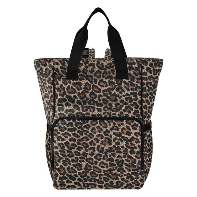 ISAOA Wickeltasche mit Leopardenmuster, Gepardenmuster, für Damen und Herren, großer Laptop-Rucksack, Reiserucksack, Tagesrucksack, Lunchtasche mit isolierten Taschen, Kinderwagengurten, wasserdicht,