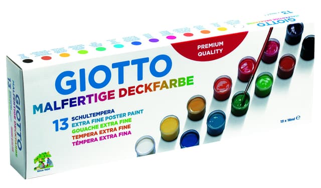 GIOTTO 3513 00 Temperafarbe, 13/Mehrfarbig, 29.5 x 3.7 x 10.5 cm