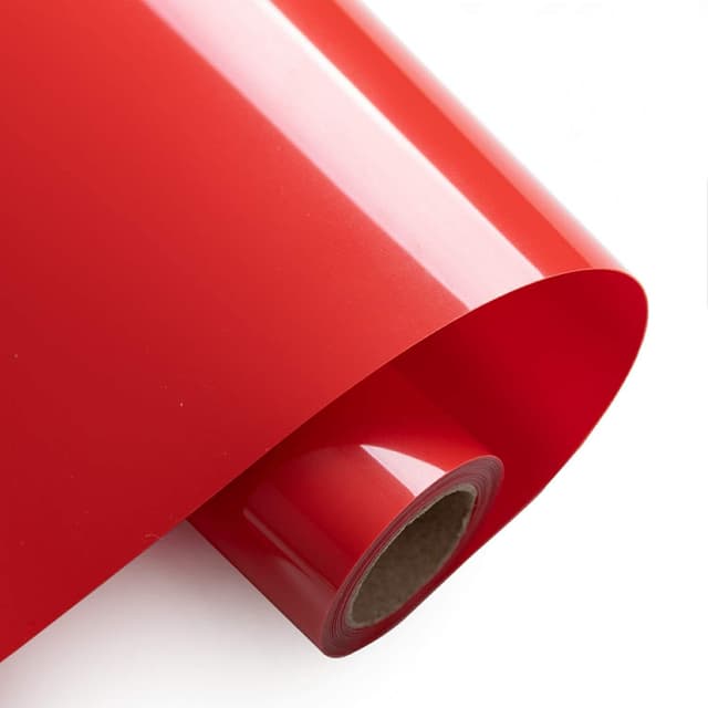 Foeska Plotterfolie Textil-30.5cmx3m Rot Flexfolie zum Aufbügeln auf T-Shirt Rot