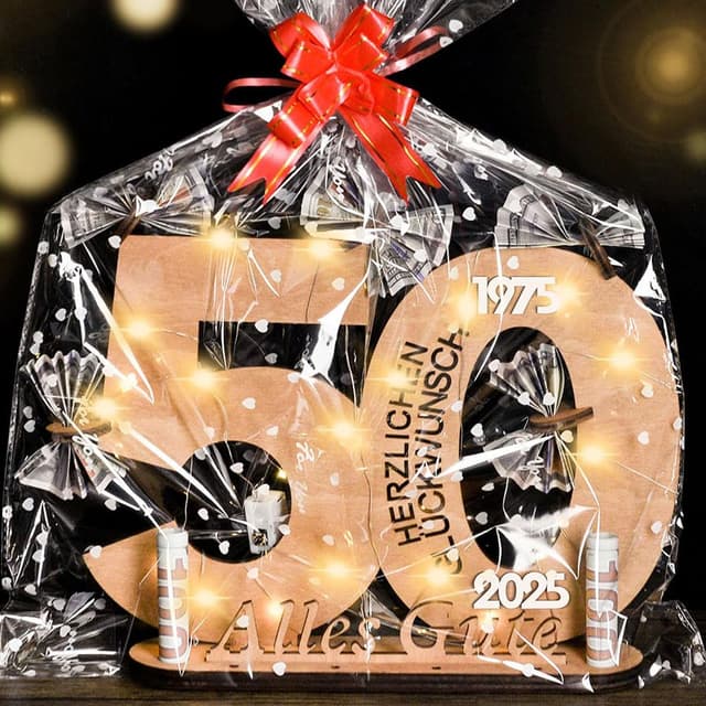 50 Geburtstag Mann Frau,Geschenk 50 Geburtstag Mann,Geschenke zum 50 Geburtstag Frau,Geldgeschenke Holz-Schild Gästebuch,50 Geburtstag deko,Jubiläum Gedenken Kreatives Geld Geschenk (50)