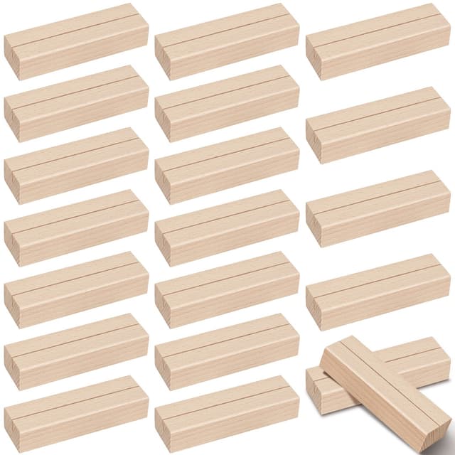 Kartenhalter/20 Stück Holz Fotohalter , Kann als Tischkartenhalter Menükartenhalter Kartenhalter Hochzeit Card Holder und Postkartenständer, Dekorativ,um fest zu stehen 800.0 Gramm