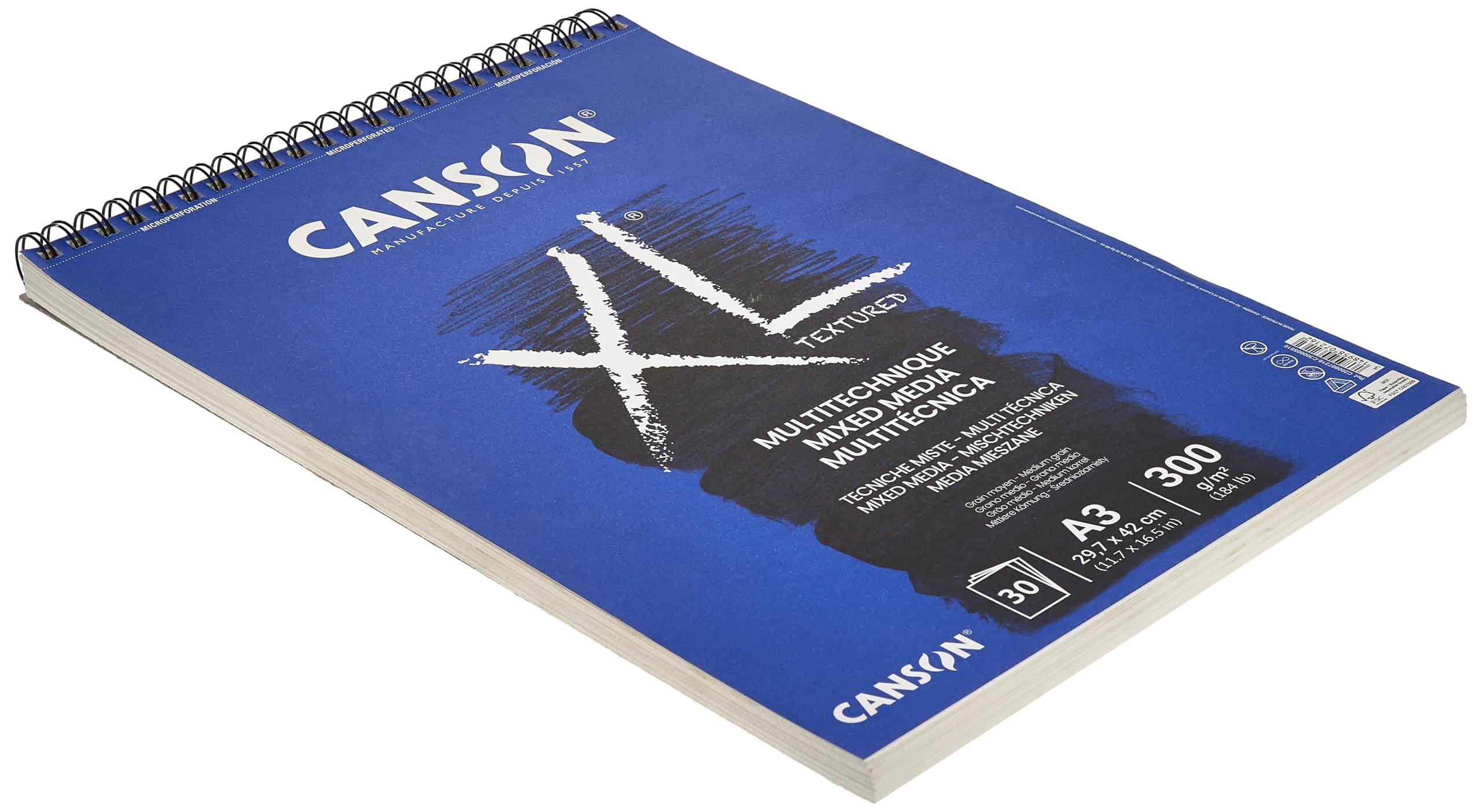 CANSON 807216 XL Mix-Media Block, DIN A3, 30Blatt,300g/m² DIN A3 Single