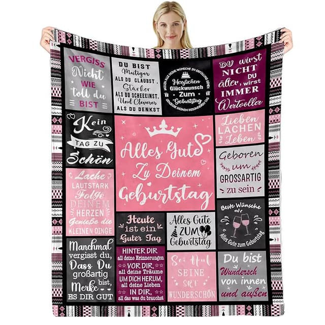 LUPATDY Kuscheldecke Flauschige,Geschenke für Frauen,Weich & Warm Wohndecke Flanell Fleecedecke,Decke Sofa Kuscheldecke 150cm x 130cm,Geburtstagsgeschenke für Familie und Freunde