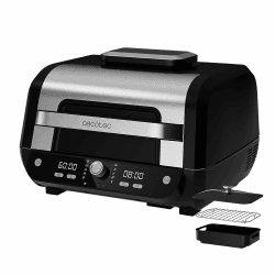 Cecotec Heißluftfritteuse ohne Öl, 8 L, Cecofry FireDome 8000 Pro. 1700 W, Doppelte Heizung, 4 Grillstufen, 12 vordefinierte Modi, einstellbare Temperatur und Zeit, Zubehörpaket 8 Liter