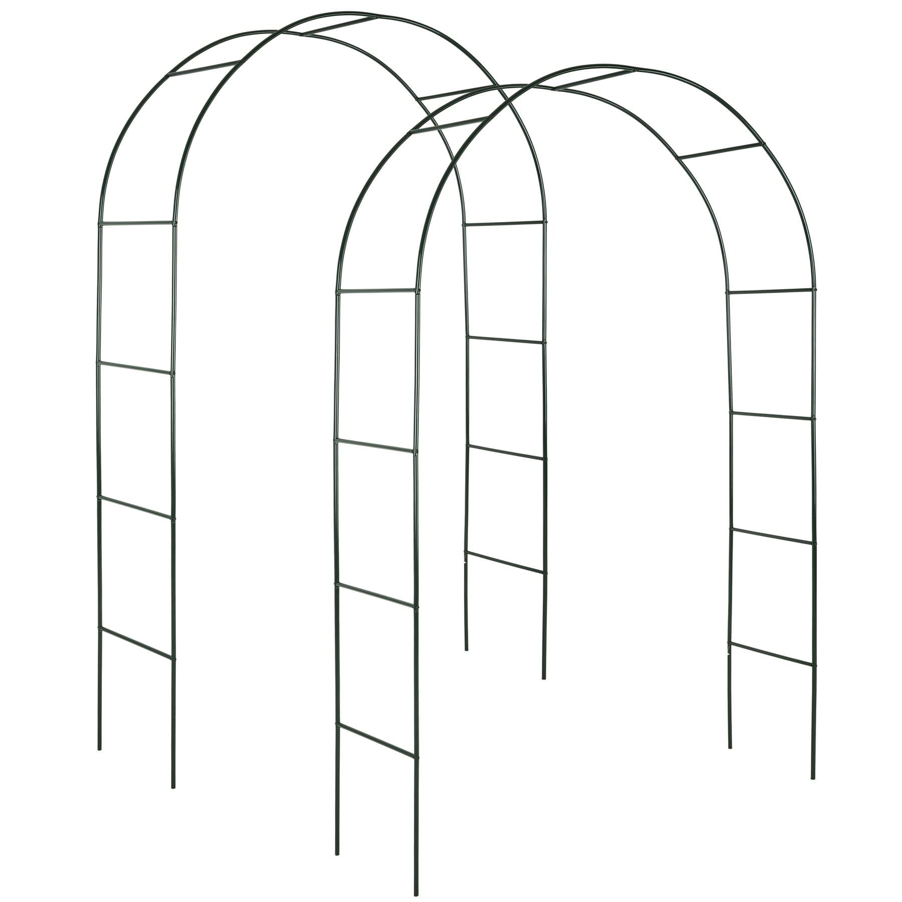 TecTake Rosenbogen Torbogen Rankhilfe Spalier | Metall | -Diverse Mengen- (2 Stück | Nr. 402660)
