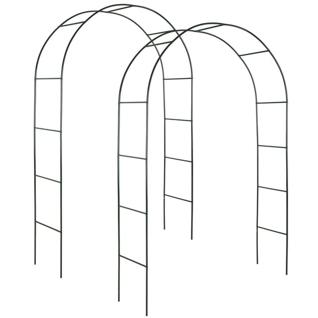 TecTake Rosenbogen Torbogen Rankhilfe Spalier | Metall | -Diverse Mengen- (2 Stück | Nr. 402660)