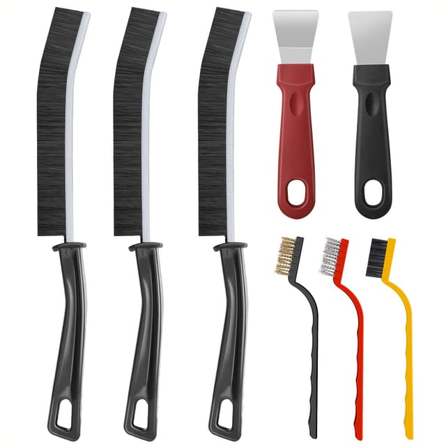 Lifhety Hartborsten Fugenbürste und Spaltreinigungsbürste, 8Pcs Ecken Reinigungsbürste Set, Eckenreinigungsbürsten und Fugenreinigungsbürste schmal für Bad, Küche, Fliesenfugen, Dusche, Fenster