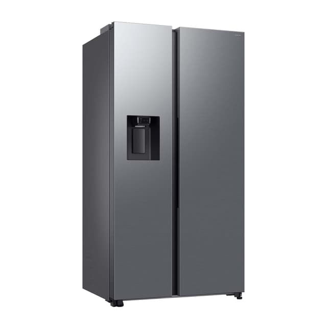 Samsung RS70F66KCTEF Side-by-Side Kühl-Gefrierkombination, AI Kühlschrank mit Gefrierfach, 178 cm, 634 l, Eis-/Wasserspender mit Festwasseranschluss, AI Energy Mode, Twin Cooling+, Edelstahl Look