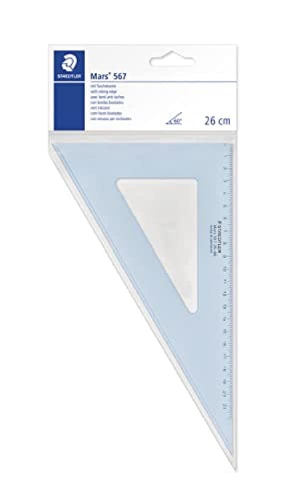 STAEDTLER 567 26-60 Zeichendreieck (22cm, 60/30) 60/30 Grad Einzeln size 5 - 22 centimeters