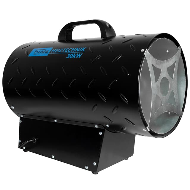 Güde Gasheizgebläse GGH 30 R (220-240 V, 18000-30000 W Heizleistung, 1000 m³/h Gebläseleistung, stufenlose Heizregelung (15477-25795 kcal/h), Piezozündung, 700mbar Druckminderer, 1,5 m Gasschlauch)