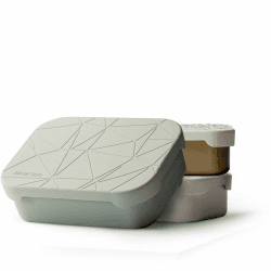 MAMEIDO Brotdose Edelstahl 1200 ml, mit flexiblem Trenner & Silikondeckel, Lunchbox Erwachsene, leichte Vesperbox Kinder, Brotbox Kinder mit Fächern (Desert Sage) 1200 ml Desert Sage Angebot bei HelloDeals