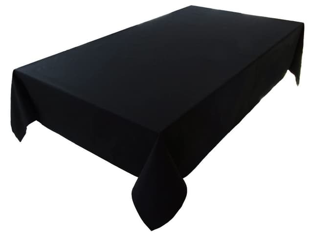 Hochwertige Tischdecke Tischwäsche aus 100% Baumwolle Kollektion Konzept, Farbe & Größe wählbar (Tischdecke - 120x200cm, Schwarz) Rechteckig 200 x 120 cm (Rechteckig) Schwarz