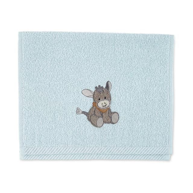 Sterntaler Kinderhandtuch Esel Emmi, Alter: ab 0 Monate, 50 x 30 cm, Hellblau 50x30 cm (1er Pack) Emmi 2020