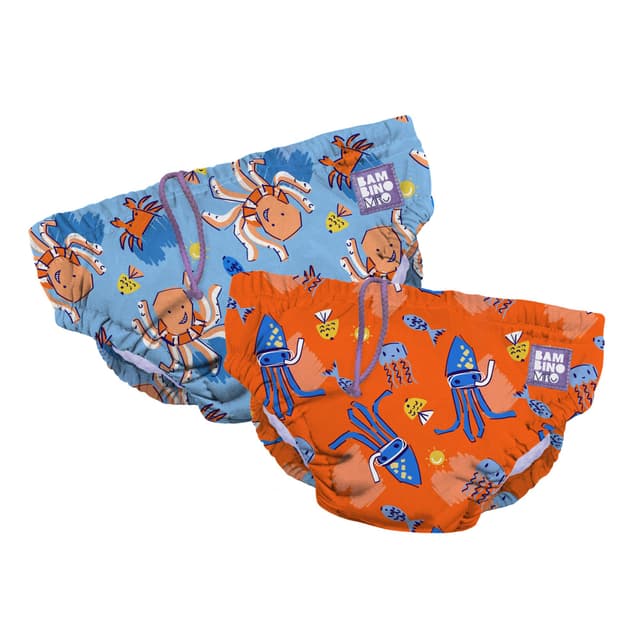 Bambino Mio Wiederverwendbare Schwimmwindel 2er-Packung, Plantschen & Sprudeln, 2-3 Jahre, Strandmode-Essentials für Babys und Kleinkinder, Jungen und Mädchen.
