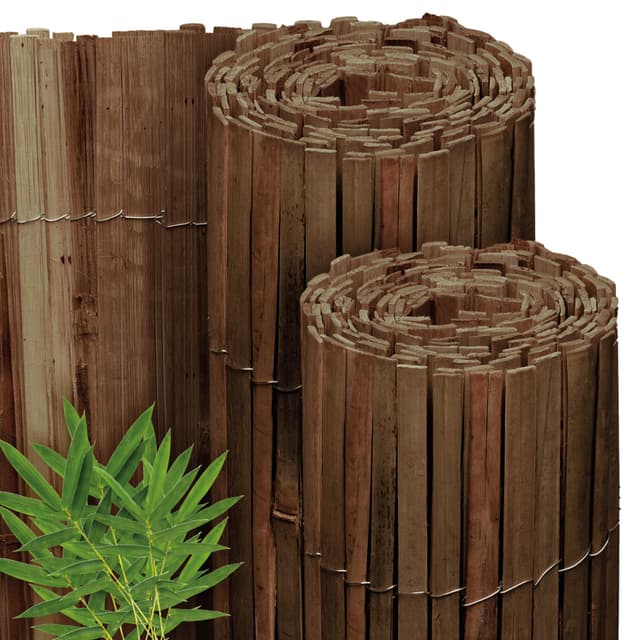 Sol Royal Dunkelbrauner Split Bambus Sichtschutz 160x600 cm – Sichtschutz Bambus Zaun Bambusmatte Gartensichtschutz Balkon Sichtschutzzaun – Natursichtschutz Witterungsbeständig B55 160x600 cm Braun