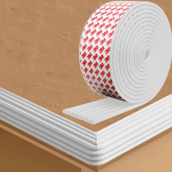Kantenschutz Selbstklebend - 2m Tischkantenschutz Breite 8cm Dicke 0.8 cm, Tischkantenschutz Ecken, Kantenschutz Schaumstoff für Glastische Platten kommoden (Weiß, 2M) Weiß 2M