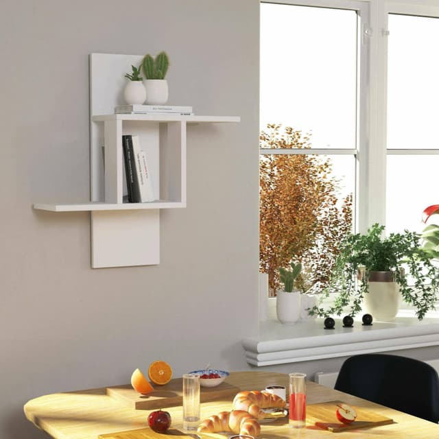 Dmora - Regal Hyperion, Gestell, Wandregal, Mehrzweckregale, 64x20h70 cm, Weiß