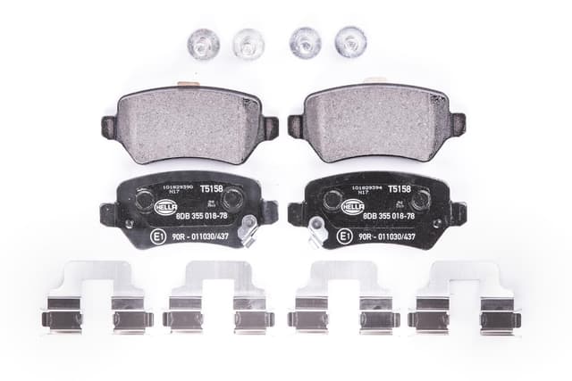 HELLA PAGID 8DB 355 018-781 Bremsbelagsatz - T5158 - Dicke/Stärke: 15.2mm - Bremssystem: Lucas - mit akustischer Verschleißwarnung - für u.a. CHEVROLET / HOLDEN / KIA / OPEL / SATURN