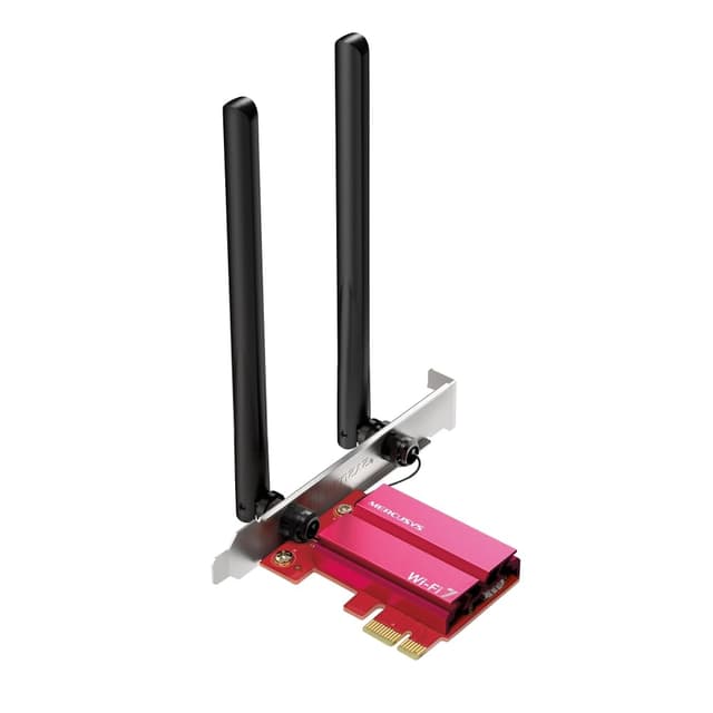 Mercusys MA37BE Wi-Fi 7 WLAN Karte für PC, BE6500 Tri-Band PCIE Adapter, Bluetooth 5.4, WPA3, MU-MIMO, OFDMA, unterstützt nur Windows 11 Wi-Fi 7 BE6500