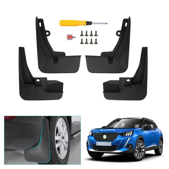 GAFAT Peugeot 2008 e-2008 GT Line 2020-2024 2025 Schmutzfänger, Peugeot 2008 2024 Restyling Kotflügel Vorne und Hinten, Spritzschutz Kein Bohren nötig ABS Kunststoff, Peugeot 2008 Zubehör (4 Stück)