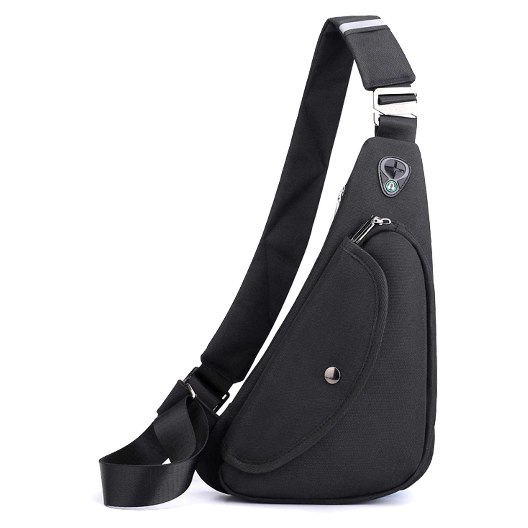 Goecice Brusttasche Herren Sling bag Umhängetasche Herren Schultertasche Herrentasche Zum Umhängen Wasserdicht Crossbody Bag Nylon Handytasche MännerTasche für Tägliches Wandern Reise Schwarz