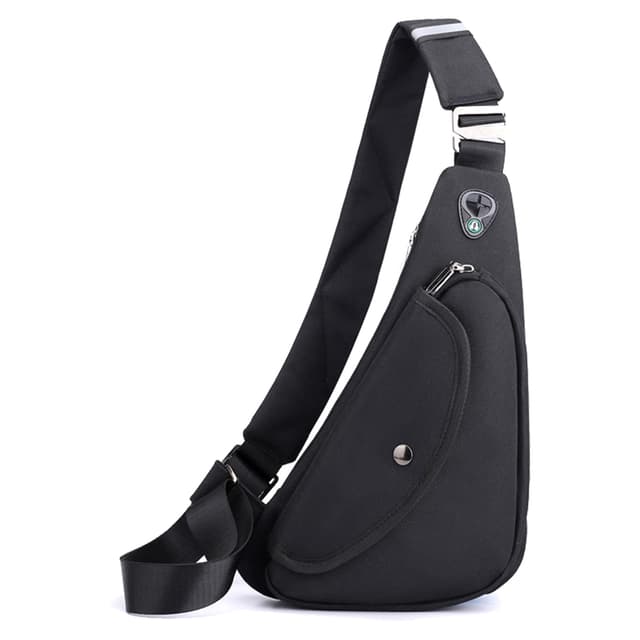 Goecice Brusttasche Herren Sling bag Umhängetasche Herren Schultertasche Herrentasche Zum Umhängen Wasserdicht Crossbody Bag Nylon Handytasche MännerTasche für Tägliches Wandern Reise Schwarz