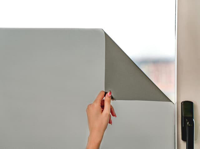 MARAPON ® Sichtschutzfolie Fenster in Anthrazit [90x200 cm] inkl. eBook mit Profitipps - Fensterfolie selbsthaftend Blickdicht mit statischer Haftung - Milchglasfolie Grau 0.90 x 2 m