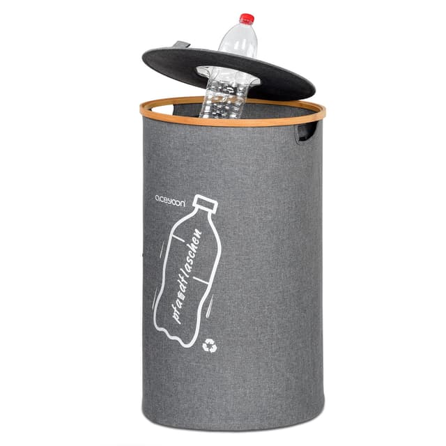 aceyoon 100L Pfandflaschen Sammelbehälter, Groß Pfandflaschen Behälter Leergut & Altglas Aufbewahrung Flaschensammler mit Loch Küche Abstellraum Flaschentasche für Küche, Lagerung