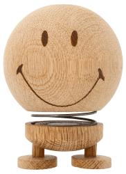 Hoptimist Smiley Wackelfigur & Glücksbringer aus Holz, Deko Skandinavisch, Wohnzimmer & Schreibtisch Deko, Büro Gadgets, Tolle Kleine Geschenke, 7,4 x 8,3 x 9,5 cm, Medum, Raw Oak M Raw Oak Angebot bei HelloDeals