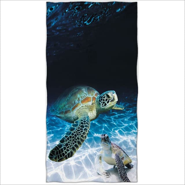 Zomer Strandtuch 70x140cm,Bedrucktes Mikrofaser Badetuch-Riesen Schildkröte Schildkröte 1