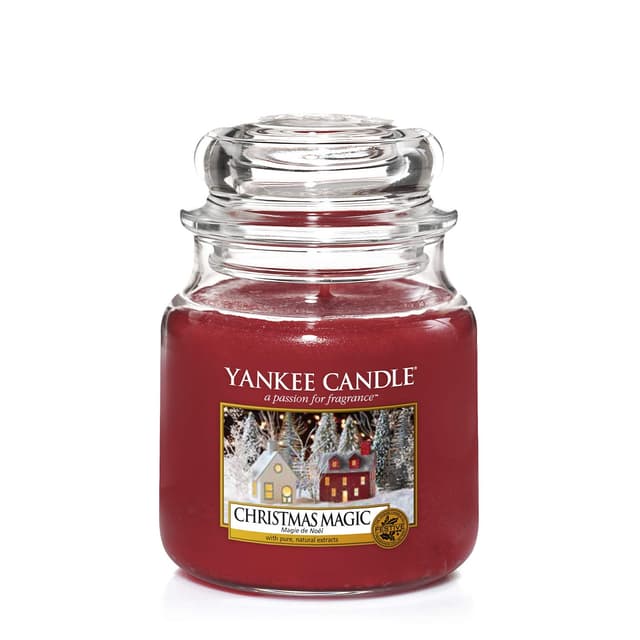 Yankee Candle Duftkerze im Glas (mittelgroß) | Christmas Magic | Brenndauer bis zu 75 Stunden