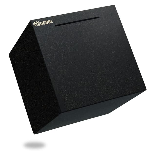 Erwachsene Spardose Edelstahl Safe Sparbüchsen für Erwachsene Einsparungen Echte Spardose (19cm) Schwarz Schwarz 19 cm