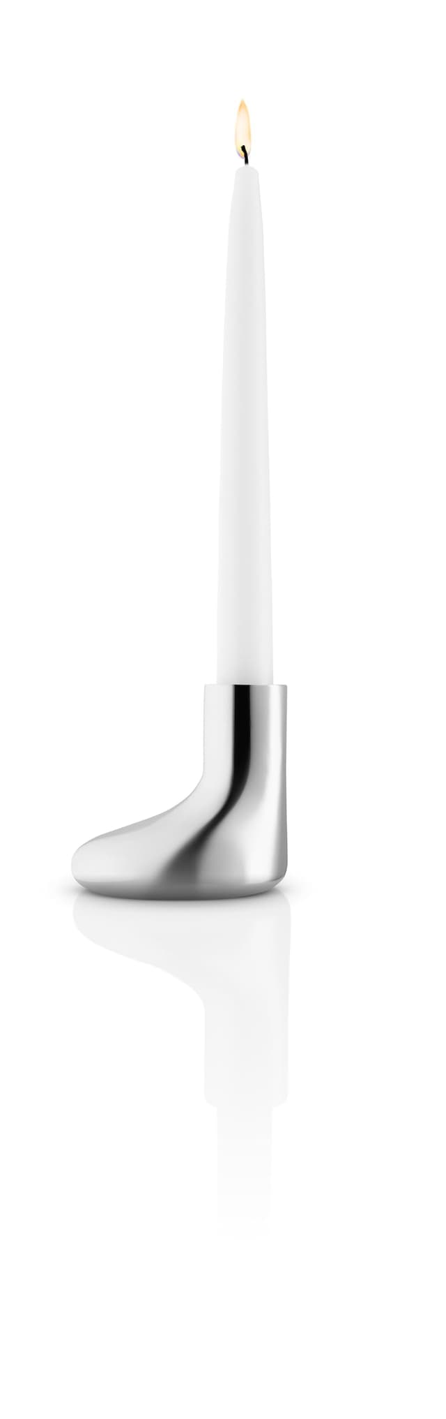 EVA SOLO | Mellow Kerzenhalter 8 cm Edelstahl | Kleiner Kerzenständer, Glänzende Oberfläche, Entspanntes Licht | für Echte oder batteriebetriebene Kerzen | Dänisches Design | Steel
