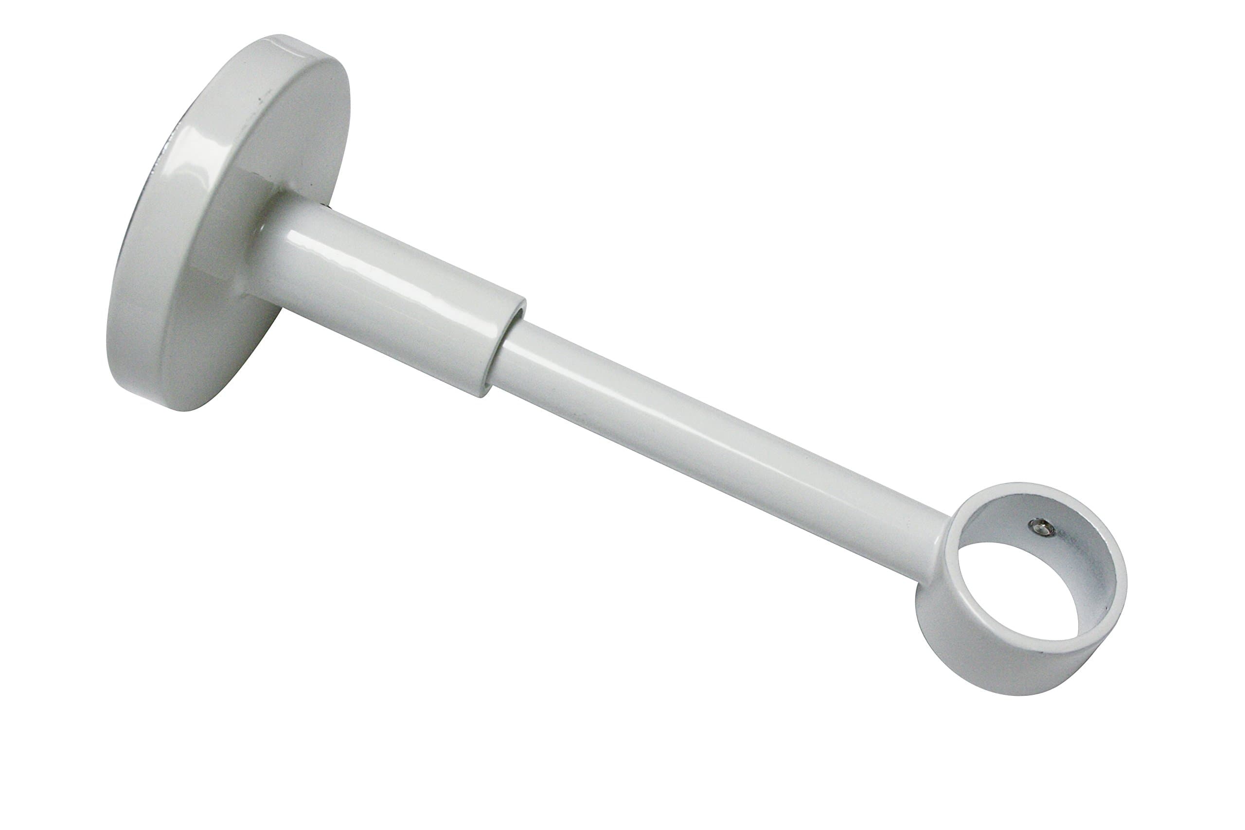 Gardinia 11268 Traeger für Gardinenstangen 1-läufig geschlossen, Serie Chicago, Durchmesser 20 mm, weiß Weiß 12 x Ø2 cm