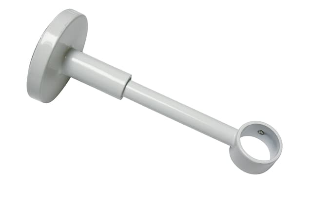 Gardinia 11268 Traeger für Gardinenstangen 1-läufig geschlossen, Serie Chicago, Durchmesser 20 mm, weiß Weiß 12 x Ø2 cm