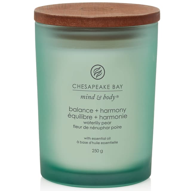 Chesapeake Bay Duftkerze | Balance + Harmony Aromatherapie-Kerze, mittlerer Tumbler | Brenndauer: bis zu 57 Stunden | Mind & Body Kollektion Mittelgroße Kerze Balance & Harmony