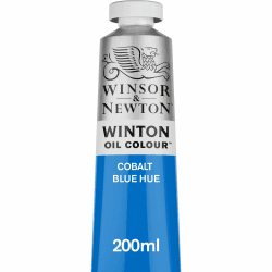 Winsor & Newton 1437179 Winton, feine hochwertige Ölfarbe - 200ml Tube mit gleichmäßiger Konsistenz, Lichtbeständig, hohe Deckkraft, Reich an Farbpigmenten - Kobalt Blau Farbton Kobalt Blau Farbton Winton Ölfarbe - 200 ml Tube